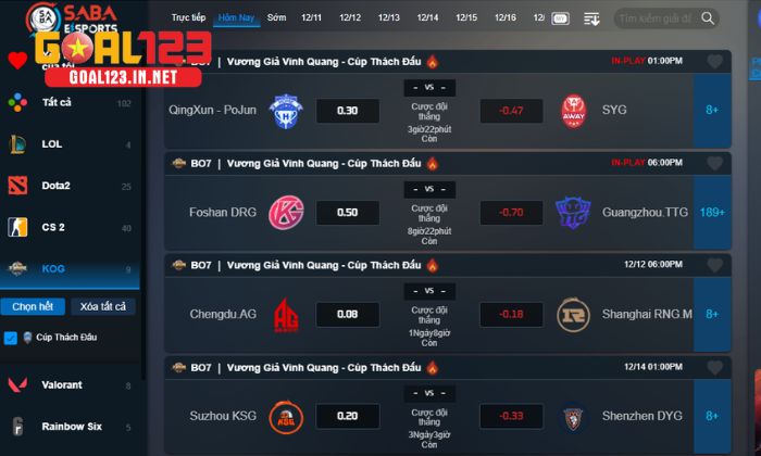 Các game Esports được dùng để cá cược ngày càng nhiều