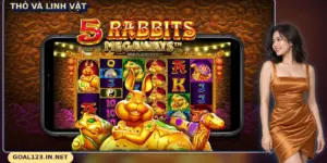 Thỏ vàng và các linh vật trong 5 Rabbits Megaways GOAL123
